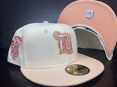 #ad New Era 59fifty Rose Gold Detroit Tigers Inaugural Patch 2000 Sz 7 1 4 Hat Club $109.00
