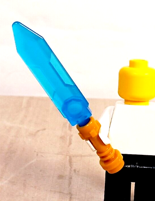 #ad New LEGO Crystal Blade Knife Short Sword Gold Carved Handle Ninja Energy Dark Bl $4.07