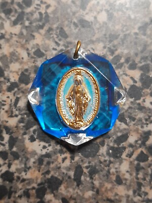 #ad Blessed Virgin Mary Miraculous Medal Encased in Pendant $50.00