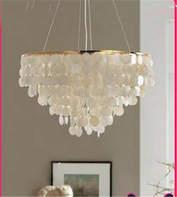 #ad LED Nordic chandelier shell pendant light bedroom living room restaurant lamp yc $1025.00