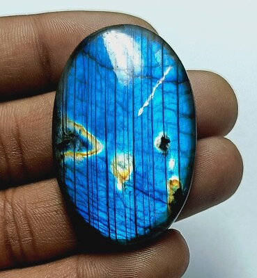 #ad Wow Top Quality Labradorite Cabochon Loose Gemstone 85 Cts Size 45X29x7MM $5.36