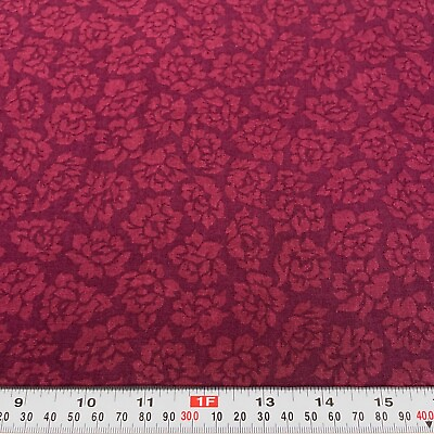 Vintage Prisms by Hoffman Fabrics Maroon Floral Cotton Fabric by the Half Yard $6.00