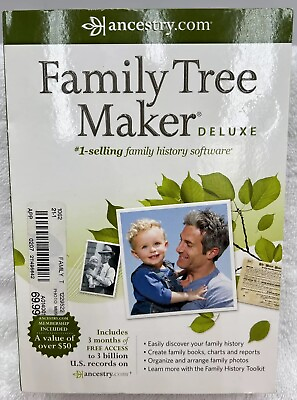 #ad New Ancestry.com Family Tree Maker 2011 Deluxe Software $65.00