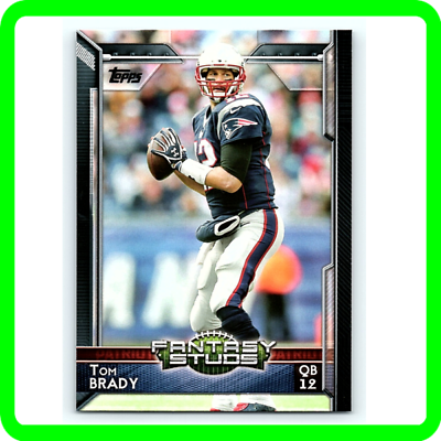 #ad Tom Brady FANTASY STUDS Investment NFL Legend QB Card New England Patriots JSY $9.99