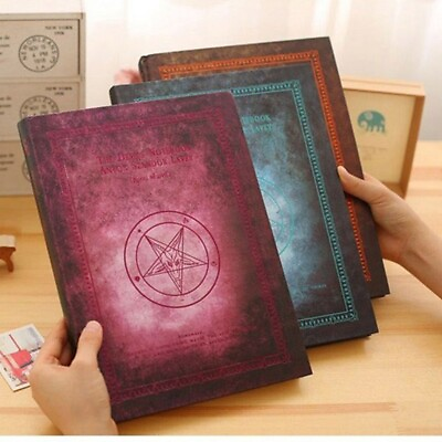 #ad Magic Spell Book: 128 Blank Spells Records Notebook Large Pentacle Cover $34.00