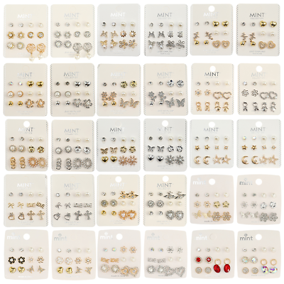 #ad Wholesale Lot 50 Pairs New Assorted Cute Stud Earrings FREE SHIPPING $14.00