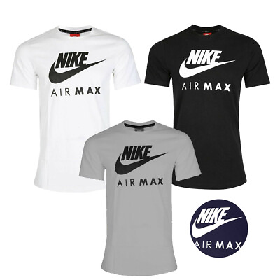 #ad Nike Men#x27;s T Shirt Slim Fit Athletic Air Max Short Sleeve Crewneck Fitness Tee $20.88