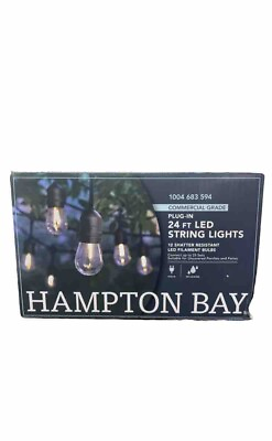 #ad Hampton Bay 12 Light String Light with LED Bulbs 24 ft. $22.99