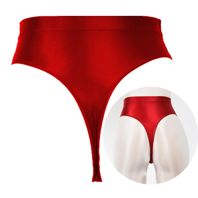 #ad Women Mens Panties Thong G string Underwear Lingerie Shiny Satin Stretch Glossy $5.54