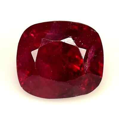 #ad 1.00 Ct amp; 6x5.5x4 mm LUSTROUS NATURAL RED SPINEL CUSHION CUT LOOSE GEMSTONES $19.99