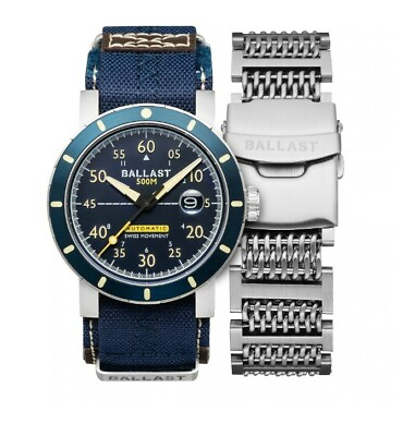 #ad Ballast Blue Classic Watch. BL 3146 02. 45mm. Sapphire Crystal. CL 888 Swiss Au $599.00