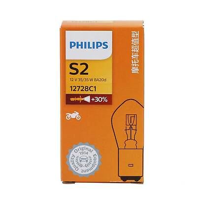 #ad For Philips 12728 Premium Vision S2 35 35W BA20d 30% Motorcycle Phare Bulb #8 $12.00