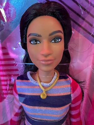 #ad Mattel Barbie Fashionistas Doll #147 With Striped Dress Sealed Rare New $14.95
