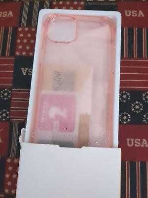 #ad iPhone 15 Plus Glitter Pink Case Plus Screen Protector $18.95