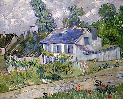 #ad House In Auvers by Van Gogh art painting print $99.99