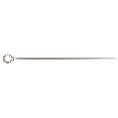 #ad 925 Sterling Silver Eye Pins 24gauge 1quot;1.5quot;2quot; 50pc pack All lengths Eyepins $20.00