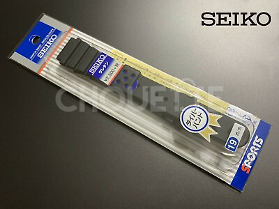 #ad Genuine Seiko 19mm Black Rubber Diver Strap Watch Band Seiko DAL3BP Strap w PINS $48.99