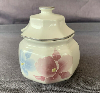 #ad Mikasa Continental Sugar Bowl with Lid Beau Monde Orchids F3007 $28.95