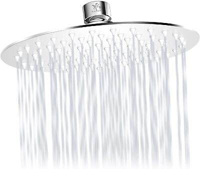 #ad #ad 6 8 10 12 Inch Round Shower Head Overhead Rainfall Stainless Steel Shower head $11.99