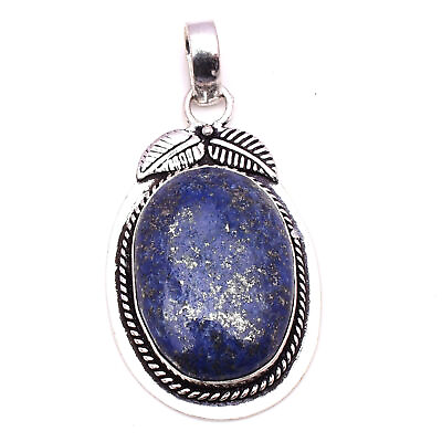 #ad Lapis Lazuli Gemstone 925 Silver Ethnic Jewelry Handmade Pendant 2.28quot; $7.93