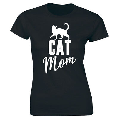 #ad Women Cat Mom Hilarious Crazy Cat Lady Kittens Animal Pet Lover Tee Tshirt Humor $14.99