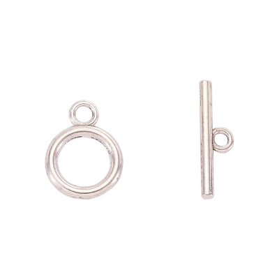 #ad 20 Sets Tibetan Silver Round Toggle Clasps For Necklace Bracelet Jewelry Making $7.00