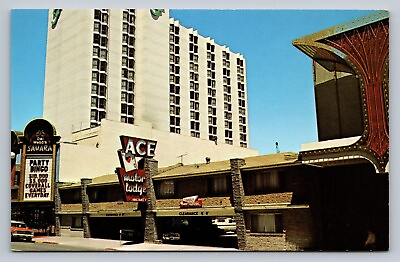 #ad Postcard Nevada Reno Ace Motor Lodge Del Webb#x27;s Sahara Bingo Chrome B768 $7.59