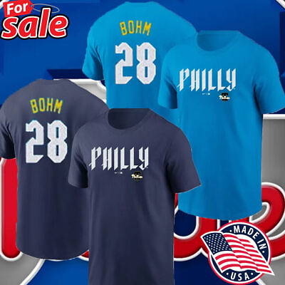 #ad SALE Alec Bohm Philadelphia 2024 Phillies City Connect Name amp; Number T Shirt $35.99