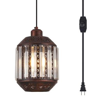 #ad YLONG ZS Hanging Lamps Swag Lights Plug in Pendant Light 16.4 FT Cord and Chain $55.63