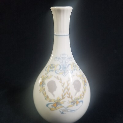 #ad Bone China Vase British Royal Tuscan 1981 Charles amp; Princess Diana Wedding $24.97