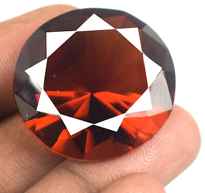 #ad Fresh Arrival 60.70 Ct Golden Topaz Round Diamond Cut Gemstone Certified A29475 $26.25