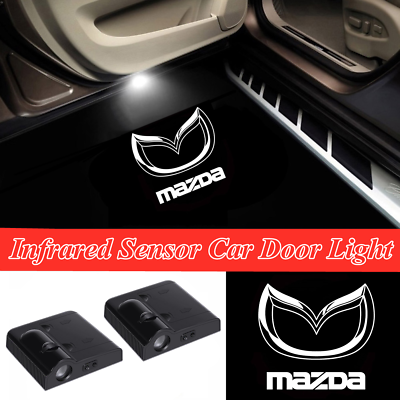#ad 2x LED Car Door White MAZDA Projector Shadow Lights for Mazda RX 7 CX5 MX5 3 6 9 $18.99