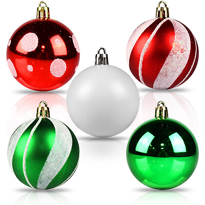 #ad #ad 30ps Christmas Ball Ornaments Shatterproof Xmas Tree Ball Decoration $17.49