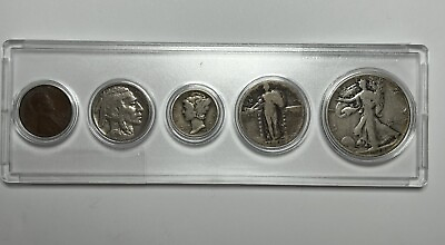 #ad 1928 Very Nice Circulated Year Set Vintage 5 Coin Set $40.50