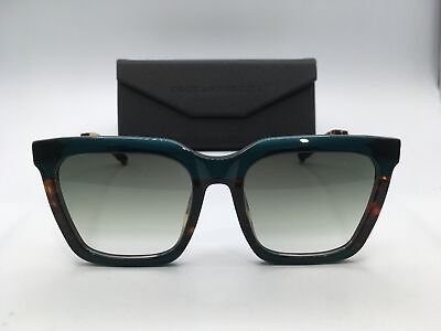 #ad Coco and Breezy Lively Unisex Green tortoise Frame Green Lens Square Sunglasses $166.49