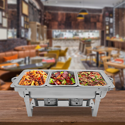 #ad 9.5QT Chafing Dish Buffet Set Stainless Steel Food Warmer Chafer Complete Set $53.20