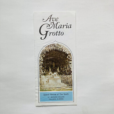#ad Vintage Ave Maria Grotto Brochure Cullman Alabama St Bernard College $9.99