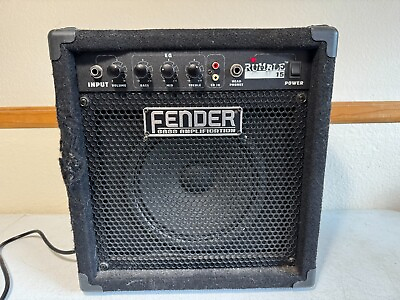 #ad Fender Rumble 15 Amplifier Guitar Amp Bass Electric Black Carpeted Audio Music $79.99