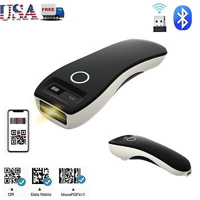 #ad 1D 2D QR Bluetooth Mini Barcode Scanner Wireless CMOS Bar Code Reader USB Wired $32.88