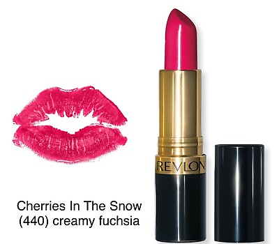 #ad Revlon Super Lustrous Lipstick 440 Cherries In The Snow New amp; Sealed Free Ship $6.95