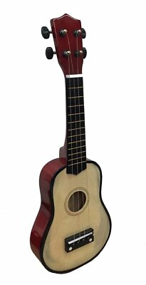 #ad S4O Ukulele Steel 4 String Uke Guitar with Gig Bag and Tuner Natural Wood $29.95