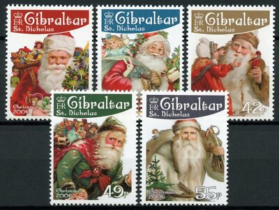 #ad Gibraltar 2006 MNH Christmas Stamps St Nicholas Saints Santa 5v Set GBP 2.49