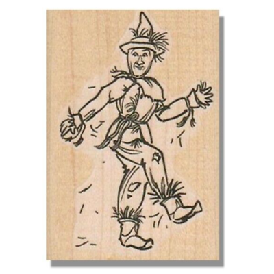 #ad WIZARD OF OZ Mounted Rubber Stamp Scarecrow Dorothy Tin Man Ruby Slipper Movie $10.50