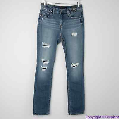 #ad NEW Silver Jeans Women#x27;s Beau Mid Rise Slim Leg Jeans 28 $52.33