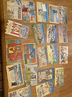 #ad Lot Of 20 Antique Army Post Cards Full Set 1945 $350.00