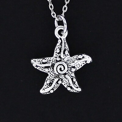 #ad STARFISH Necklace on Chain or Charm Only Pewter Star Fish Beach Ocean Sand 3D $12.00