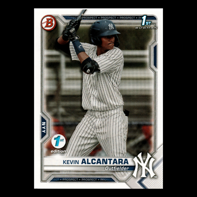 #ad 2021 1st Bowman 1st Edition Kevin Alcantara #BFE 97 Yankees Centered Mint $5.60