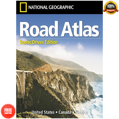 #ad Road Atlas 2024: Scenic Drives Edition United States Canada Mexico National $12.44