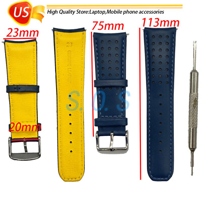#ad 23mm Blue Angels Leather Strap Watch Band for Citizen AT8020 03L H800 S081165 $26.95