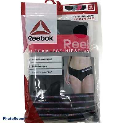 #ad Reebok Women#x27;s 4 Pair Seamless Panties Hipsters XL Size 16 Underwear NWT $19.98